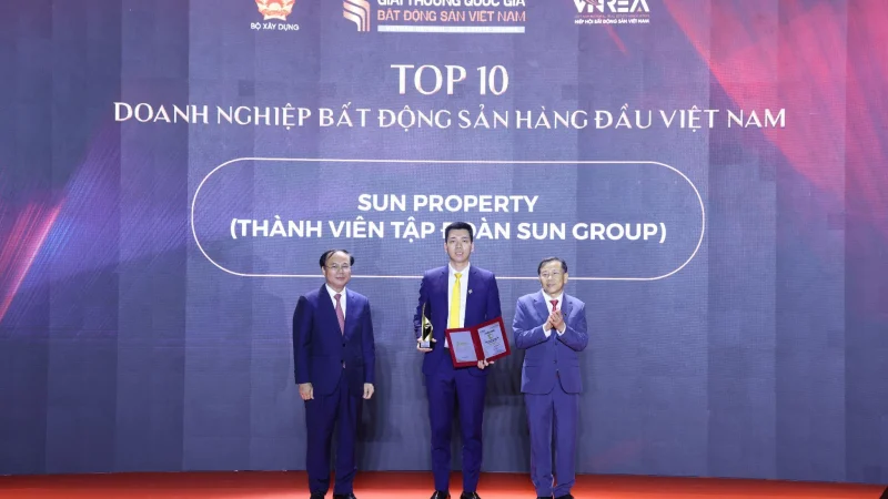 Sun Property “chiến thắng” 4 hạng mục quan trọng tại Giải thưởng Quốc gia Bất động sản Việt Nam 2026