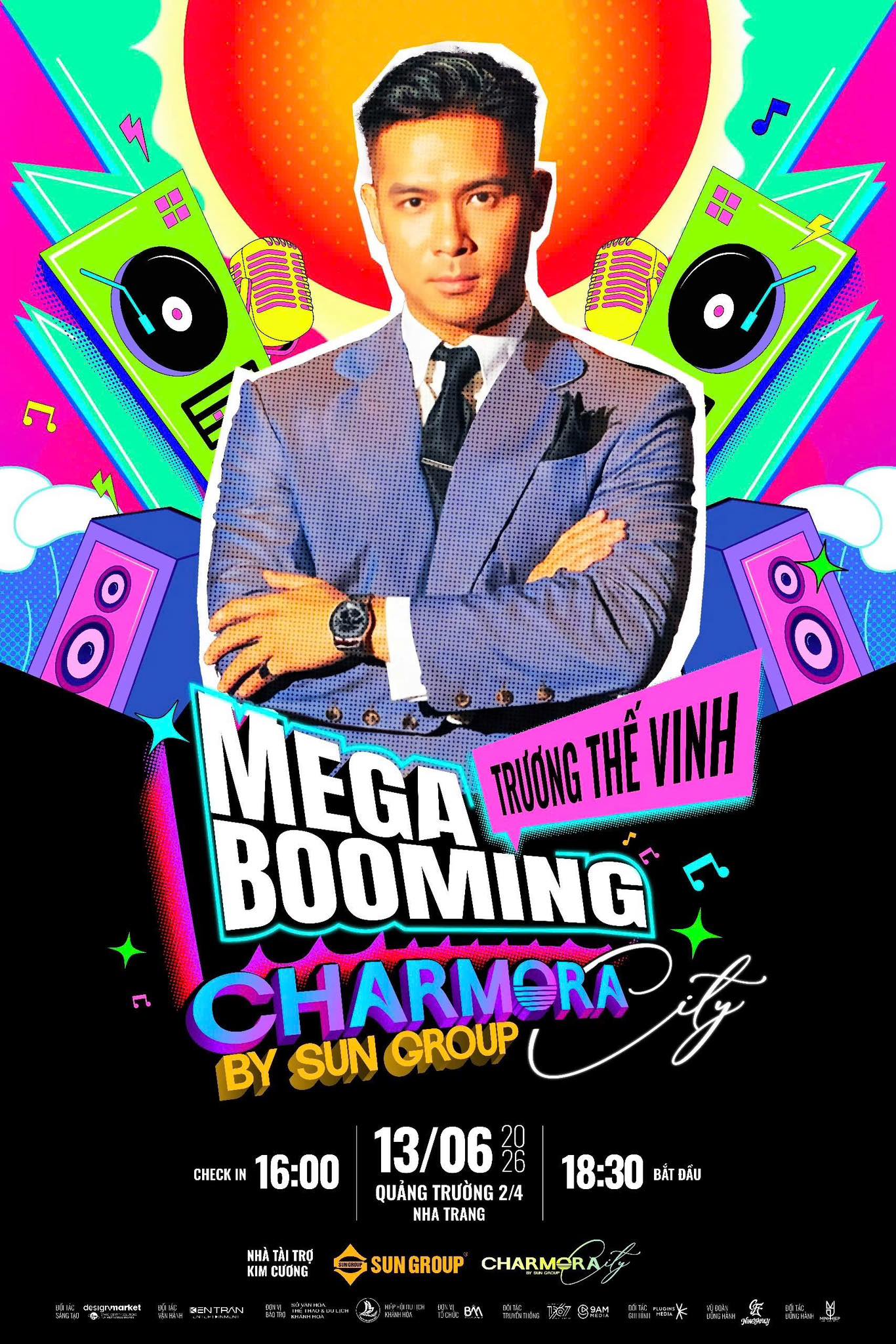 TRƯƠNG THẾ VINH CHÍNH THỨC GÓP MẶT TẠI MEGA BOOMING – CHARMORA CITY  Ngày 13/06 này, Trương Thế Vinh sẽ chính thức xuất hiện tại sân khấu Mega Booming – Charmora City, hứa hẹn mang đến những tiết